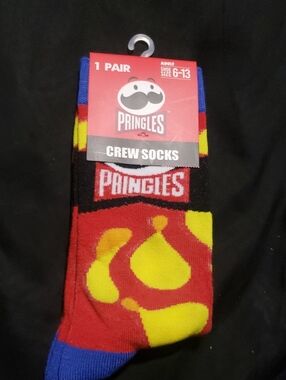 🤯3/$12 Pringles Crew Socks Unisex New Size 6-13